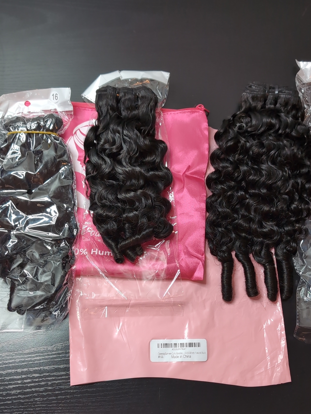 14 16 18 In Burmese Curly Human Hair Bundles 3C4A Water Wave 1B